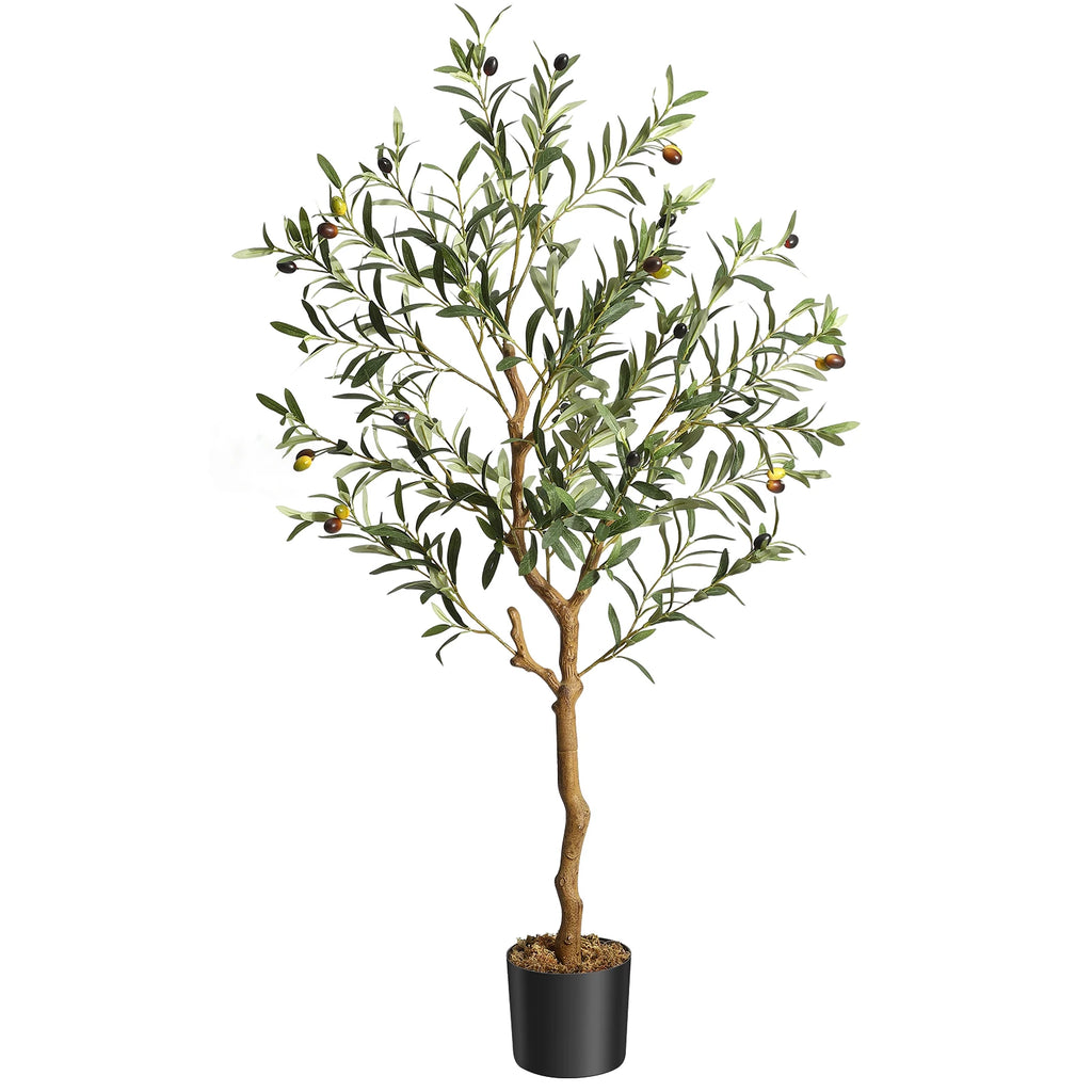 1 ud./2 uds. Olivo Artificial de 4 pies/5 pies/6 pies, plantas artificiales grandes, plantas de plástico falsas en maceta para decoración del dormitorio del hogar