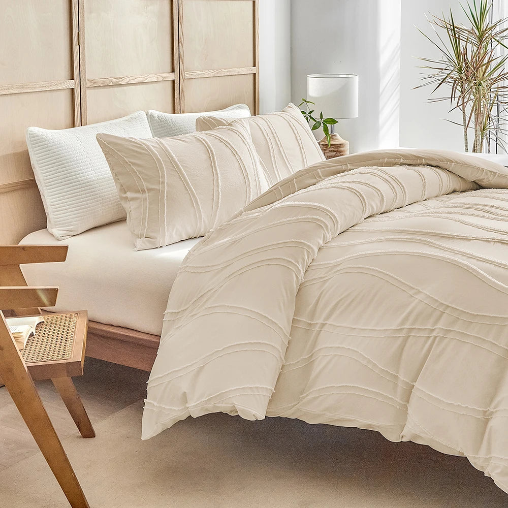 Juego de Ropa de Cama con Funda Nórdica, Tamaños Twin, Full, Queen, King, 135x200, Funda Nórdica Nórdica 240x220, Ropa de Cama Individual y Matrimonial con Rayas, 200x200