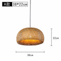 Lámpara de araña tejida de bambú ZK20, 60/50/40cm, lámpara colgante de luz de techo LED, accesorios de lámpara tejida de ratán, decoraciones para el hogar y el dormitorio