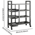 Estante de almacenamiento de cocina multifuncional, estante de almacenamiento móvil, utilizado para horno microondas de frutas, estante de almacenamiento de cocina