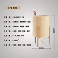 Lámpara de pie de tela de columna del sudeste asiático, luces led de madera para sala de estar, dormitorio, decoración del hogar, sala de estar, lámpara trípode de Hotel