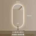 Espejo de Baño Colgante con Luz LED, Artículos Modernos para Pared, Espejo de Vanidad Estético, Espejo Grande y Largo para Maquillaje, Decoración para el Hogar