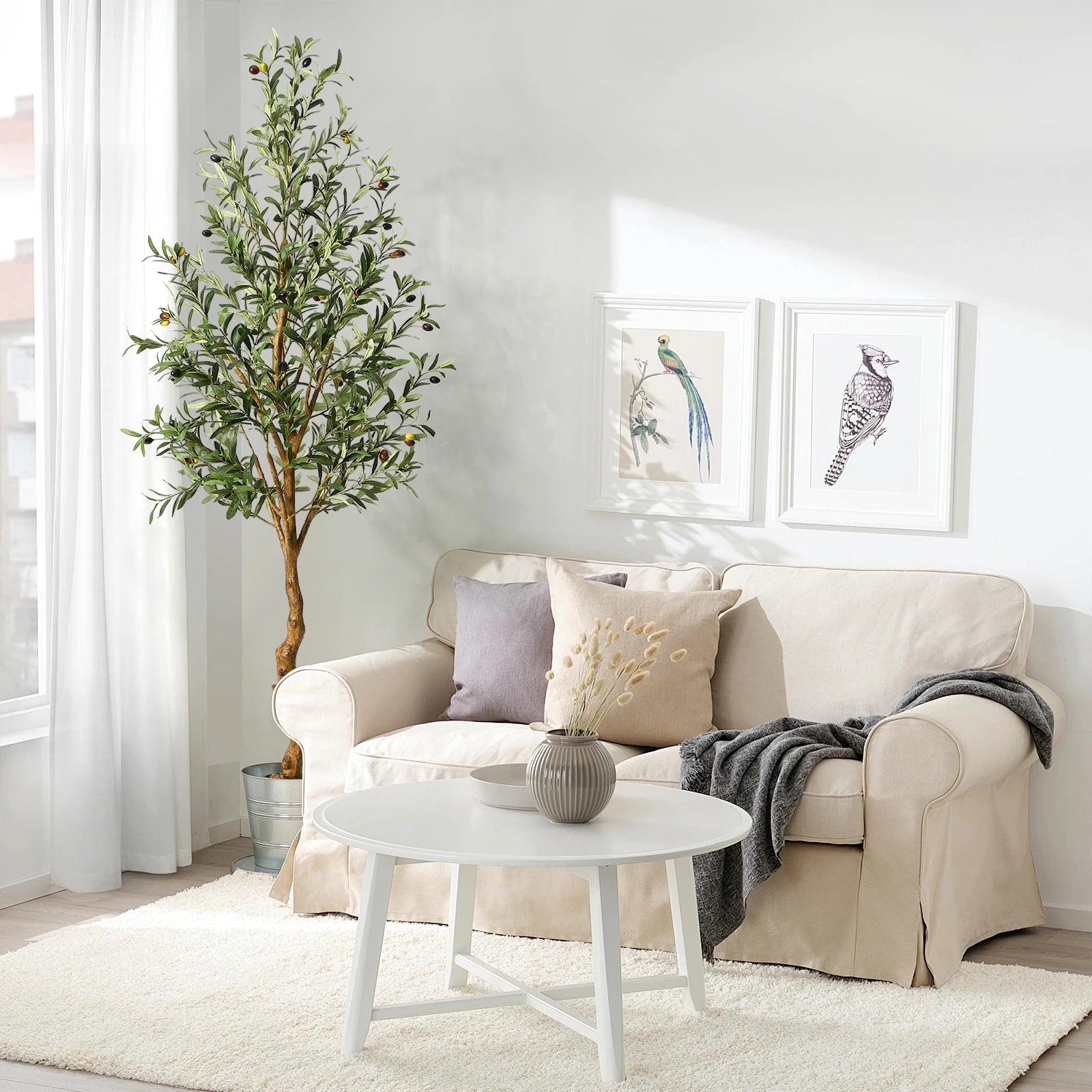 1 ud./2 uds. Olivo Artificial de 4 pies/5 pies/6 pies, plantas artificiales grandes, plantas de plástico falsas en maceta para decoración del dormitorio del hogar