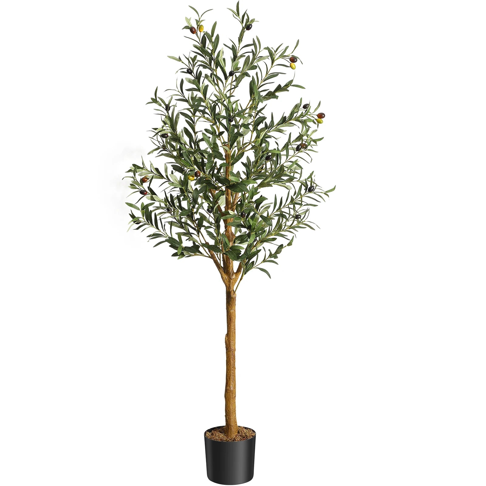 1 ud./2 uds. Olivo Artificial de 4 pies/5 pies/6 pies, plantas artificiales grandes, plantas de plástico falsas en maceta para decoración del dormitorio del hogar