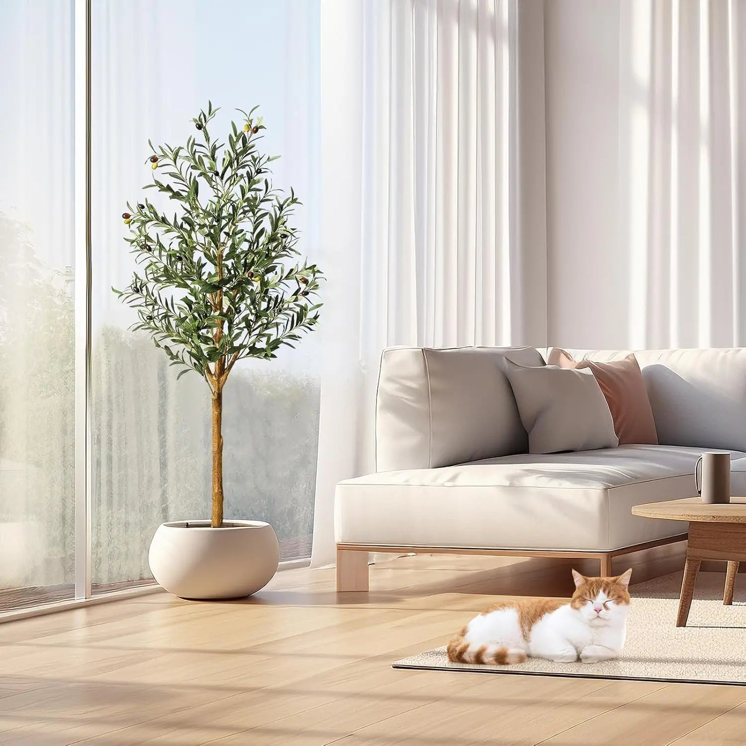 1 ud./2 uds. Olivo Artificial de 4 pies/5 pies/6 pies, plantas artificiales grandes, plantas de plástico falsas en maceta para decoración del dormitorio del hogar