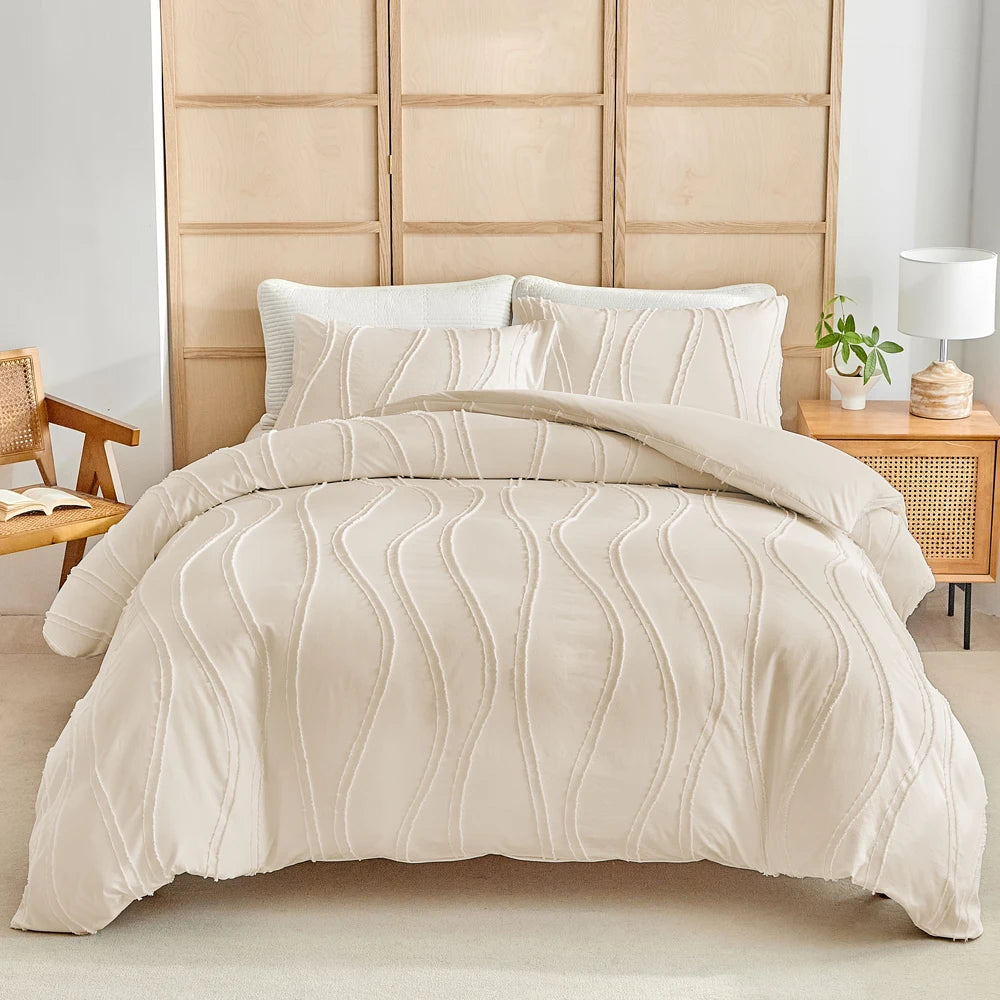 Juego de Ropa de Cama con Funda Nórdica, Tamaños Twin, Full, Queen, King, 135x200, Funda Nórdica Nórdica 240x220, Ropa de Cama Individual y Matrimonial con Rayas, 200x200