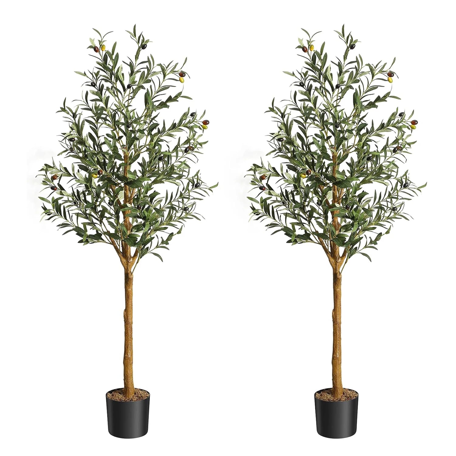 1 ud./2 uds. Olivo Artificial de 4 pies/5 pies/6 pies, plantas artificiales grandes, plantas de plástico falsas en maceta para decoración del dormitorio del hogar