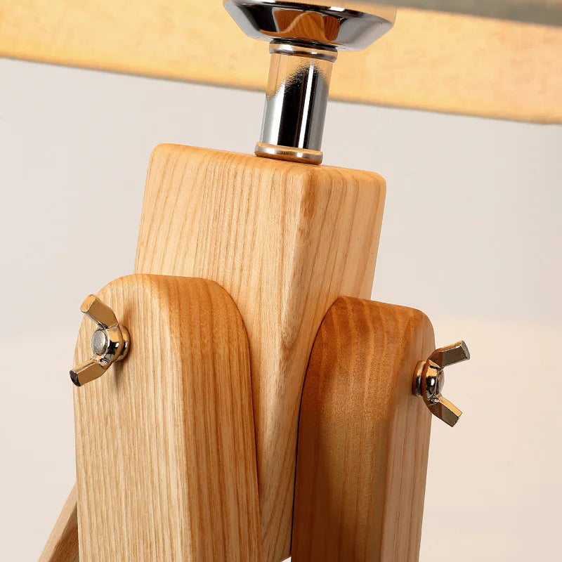 Lámparas de suelo hechas en madera de estilo nórdico para sala de estar, lámparas de pie con trípode para sala de estar, dormitorio, iluminación interior del hogar, accesorio moderno