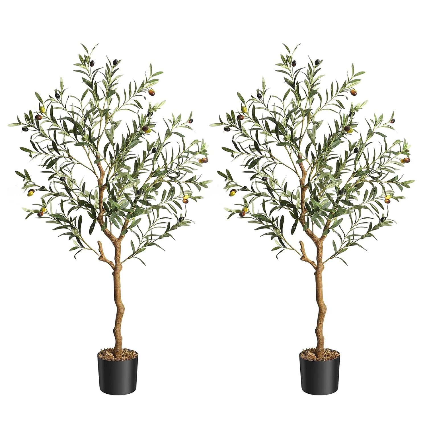 1 ud./2 uds. Olivo Artificial de 4 pies/5 pies/6 pies, plantas artificiales grandes, plantas de plástico falsas en maceta para decoración del dormitorio del hogar