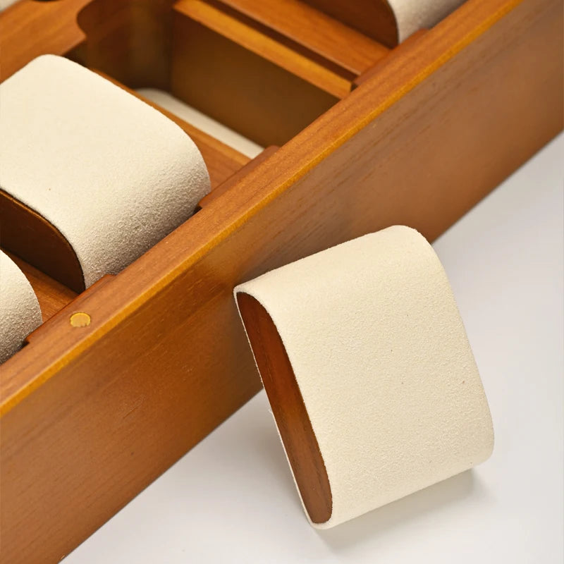 Oirlv, caja organizadora de joyería de madera maciza con 10 rejillas, soporte para reloj, estuche de almacenamiento, caja expositora para hombre y mujer, regalos para hombre