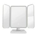 Espejo de maquillaje triple con luces LED, espejo de tocador para dormitorio, belleza, ilumina tu luz de relleno con espejo de maquillaje complementario inteligente