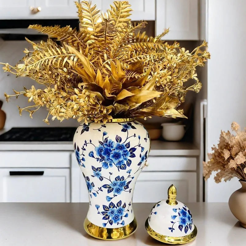 Maceta de jengibre moderna, florero de boda, florero de platino, decoración nórdica para el hogar, sala de estar, dormitorio, mesa de comedor, jarrones decorativos