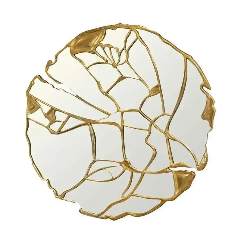 Espejos decorativos nórdicos de lujo para pared, espejos decorativos minimalistas y creativos, decoración Irregular para sala de estar WZ50DM